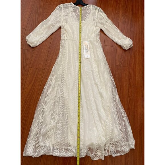 BCBGMAXAZRIA AVA V-NECK MIDI DRESS Size Large New - Picture 8 of 15